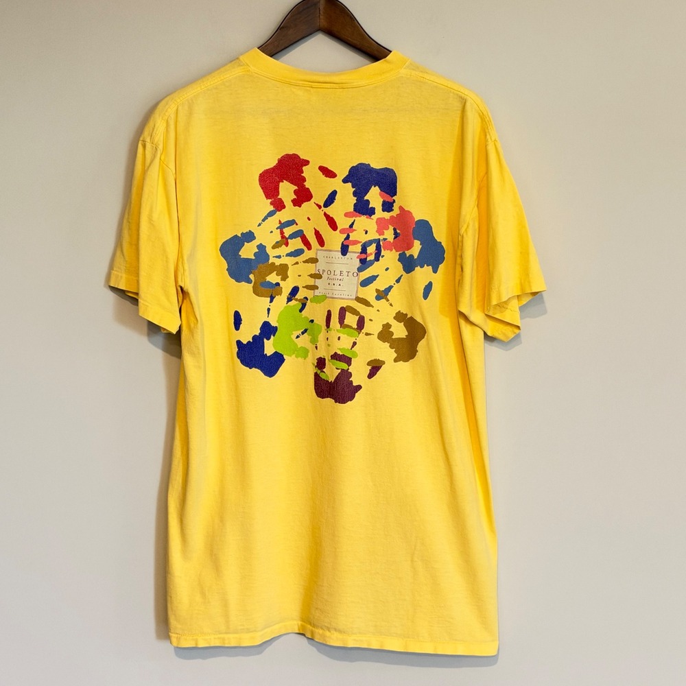 Vintage Spoleto Festival USA Charleston T-Shirt Yellow Single Stitch L